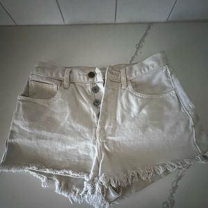 John galt white cut off shorts